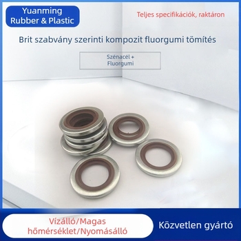 Brit szabvány fluorgumi tömítőgyűrű fix maggal és tömítő kereszttaggal