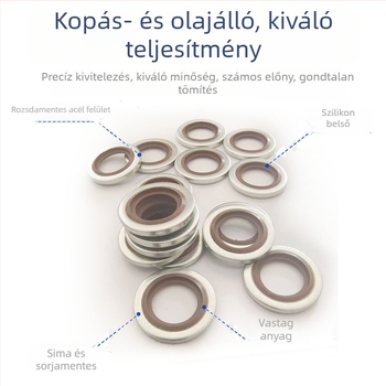 Brit szabvány fluorgumi tömítőgyűrű fix maggal és tömítő kereszttaggal