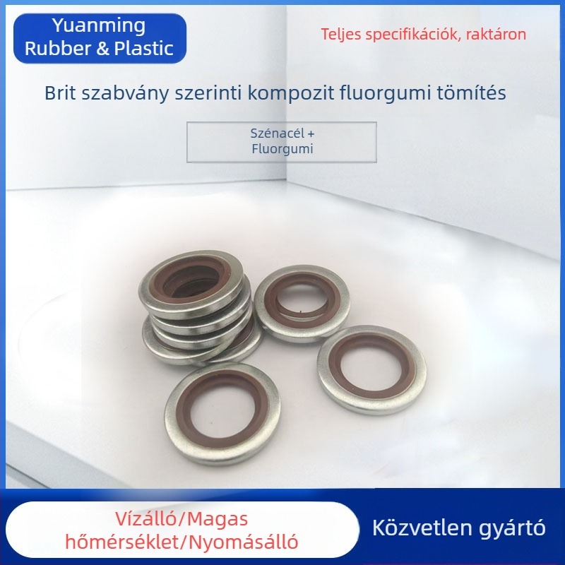 Brit szabvány fluorgumi tömítőgyűrű fix maggal és tömítő kereszttaggal
