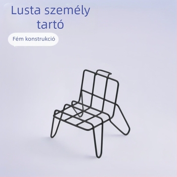 Tiszta fém asztali telefon-tartó, állítható tartó, minimalistikus vasművészeti dizájn