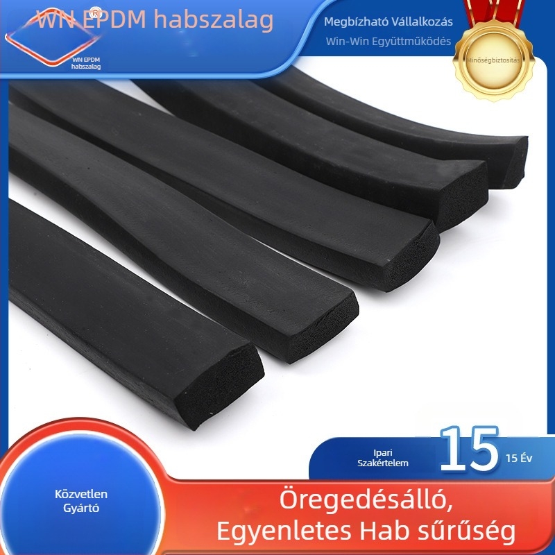 Nitrilgumi tömítőszalag, négyszögletes keresztmetszet, olajálló, sav-bázisálló, öregedésálló