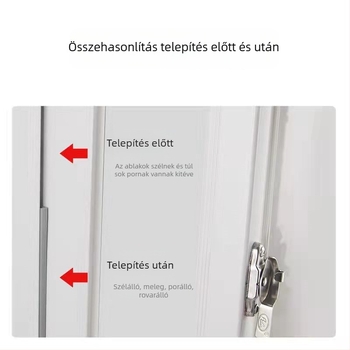 Öntapadós ajtó- és ablakzáró szalag, ajtó aljzat tömítés, lopás elleni, hangszigetelő szilikon gumiszalag