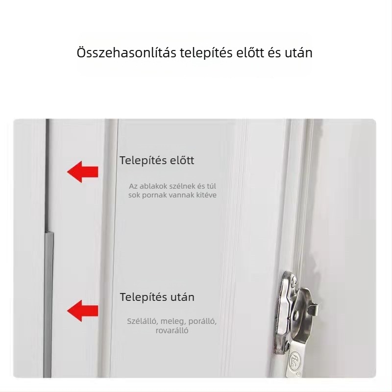 Öntapadós ajtó- és ablakzáró szalag, ajtó aljzat tömítés, lopás elleni, hangszigetelő szilikon gumiszalag