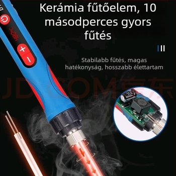 Digitális kijelzős elektromos forrasztókészlet, állandó hőmérséklettel, elektronikai javításokhoz