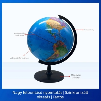32 cm-es Kína-térkép politikai régiókkal – földrajz tanulóeszköz gyerekeknek