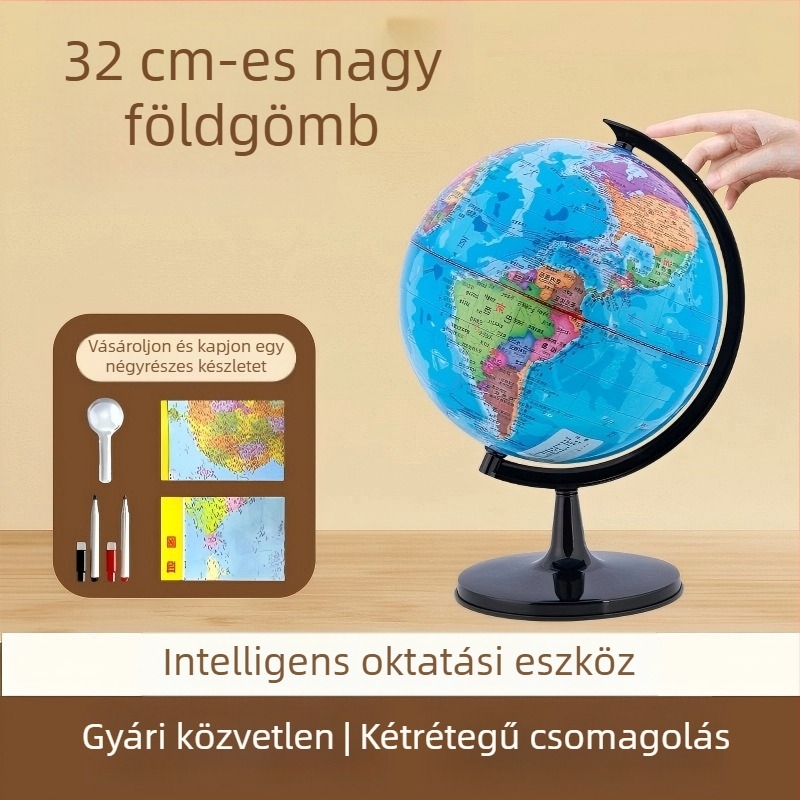 32 cm-es Kína-térkép politikai régiókkal – földrajz tanulóeszköz gyerekeknek