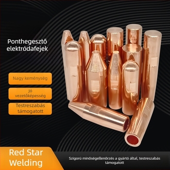 ellenállásos hegesztő elektróda fej króm-zirkónium-réz ötvözetből, ponthegesztéshez
