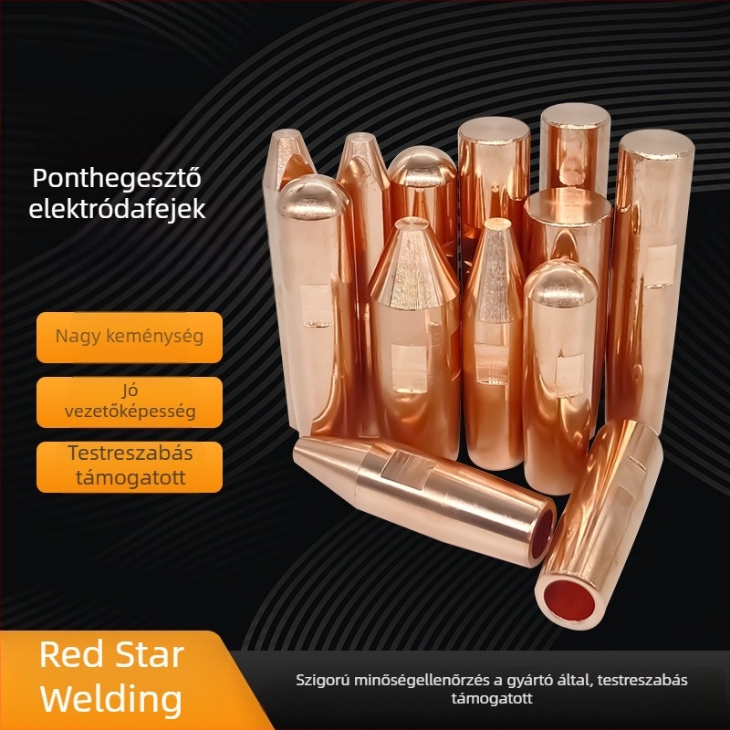 ellenállásos hegesztő elektróda fej króm-zirkónium-réz ötvözetből, ponthegesztéshez