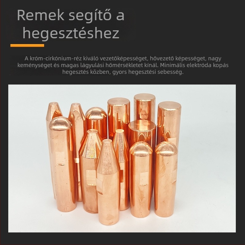 ellenállásos hegesztő elektróda fej króm-zirkónium-réz ötvözetből, ponthegesztéshez