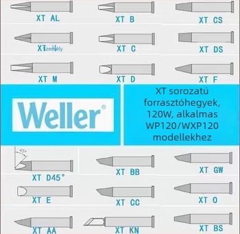 Weller XT forrasztóhegy, 120W, kompatibilis WP120, WXP120, WT1010H, WX1