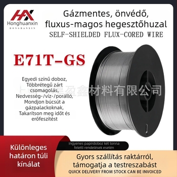 Gáz nélküli önvédő hegesztő szál E71T-GS, szénacél flux-core, kis tekercs, MIG hegesztéshez, háztartási használatra, 1 kg