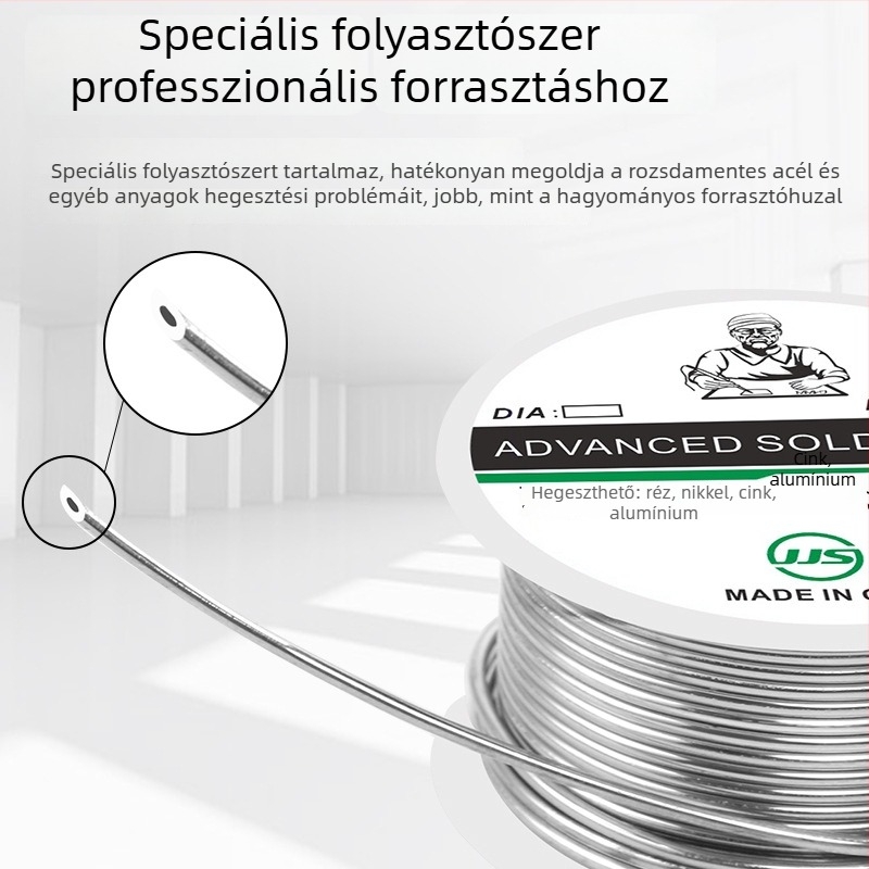 Sn60 forrasztódrót alumíniumhoz, ónforrasztódrót, cink-més lemezek hegesztése, akkumulátorok, rozsdamentes acél, nikkelezett bevonatú huzal