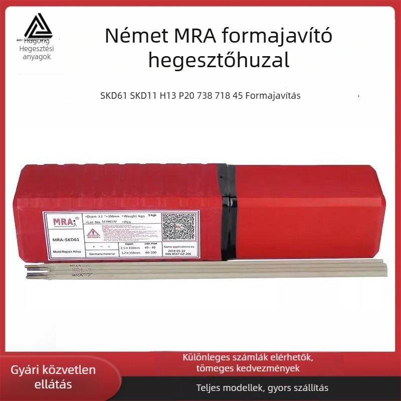 MRA SKD61/H9/S136/P20/718/H13 huzal lézer-argon ívhegesztéshez, formák javítására