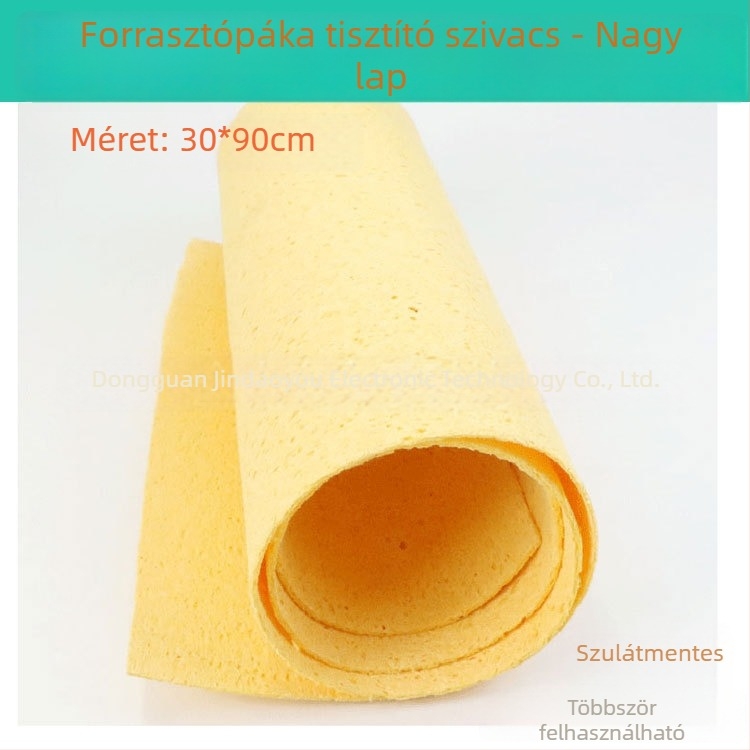 Forrasztópáka tisztító szivacs speciális vattával, csúcs tisztítására, 30 x 90 cm