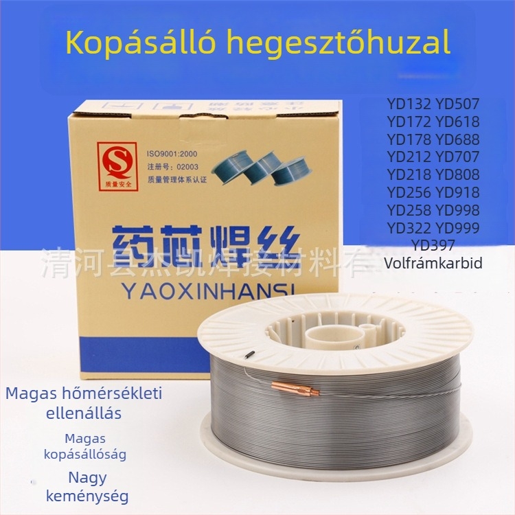 Jie Kai D112 D132 D178 Flux-kernás kopásálló hegesztődrót bányagépekhez, csapágyak felépítő hegesztés, gázzal védett felületkezelés