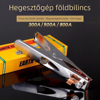 Holland stílusú földelő kapocs, hegesztő kapocs, 300A/500A/800A, krómozott galvanizált, 50 cm hosszú