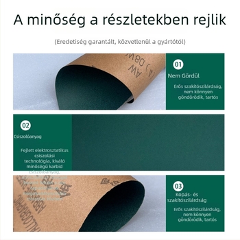 Metallográfiai csiszolópapír famegmunkáláshoz, jádéhoz és modell polírozásához, száraz csiszolás, flockolt csiszolópapírlapok 400# W28