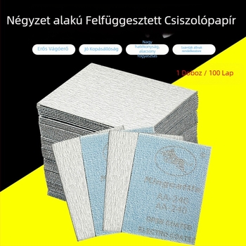 Taurus négyszögletes filces csiszolópapír, 75 × 100 mm, száraz csiszolás, öntapadós, autófesték polírozáshoz
