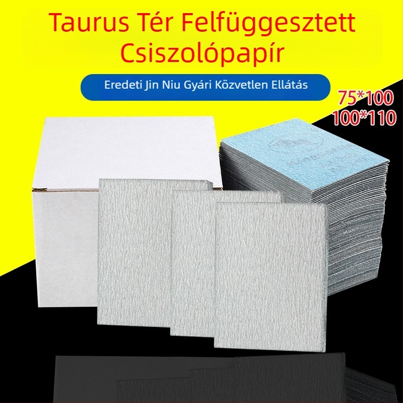 Taurus négyszögletes filces csiszolópapír, 75 × 100 mm, száraz csiszolás, öntapadós, autófesték polírozáshoz
