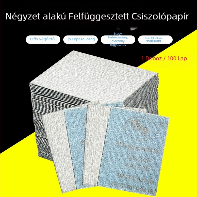 Taurus négyszögletes filces csiszolópapír, 75 × 100 mm, száraz csiszolás, öntapadós, autófesték polírozáshoz