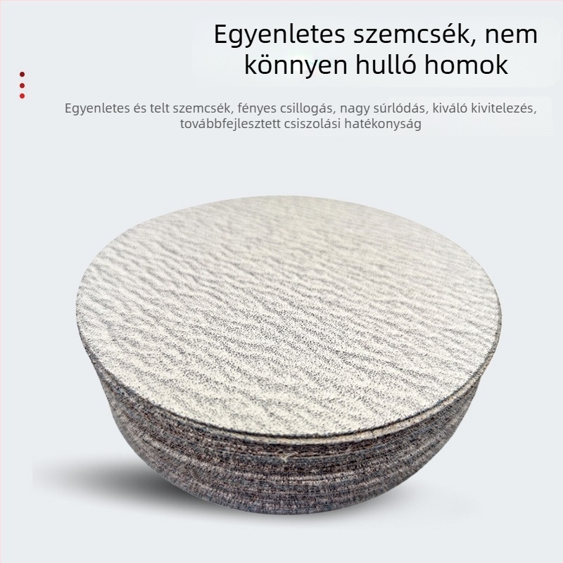 5 hüvelykes flockált csiszolókorongok száraz csiszoláshoz és polírozáshoz, kerekek fa és rozsdamentes acél számára