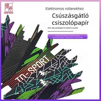 Fekete 3108 öntapadós csiszolóanyag gördeszkához, csúszásmentes matrica