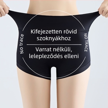Női jégselyem biztonsági rövidnadrág, átlátszatlanság elleni védelem, varrásmentes, háromszögterület fedése, fenékemelés