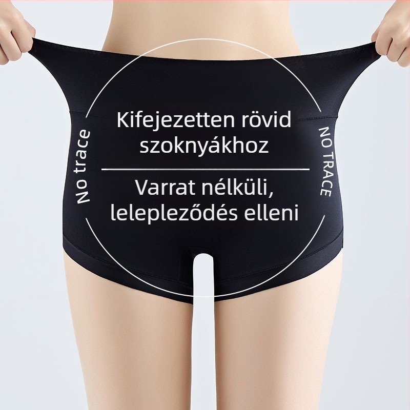 Női jégselyem biztonsági rövidnadrág, átlátszatlanság elleni védelem, varrásmentes, háromszögterület fedése, fenékemelés