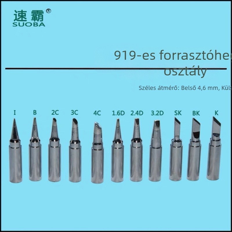 919-K késhegyes forrasztóhegy 120W HF-forrasztóállomáshoz, nagy nyílású, ólommentes