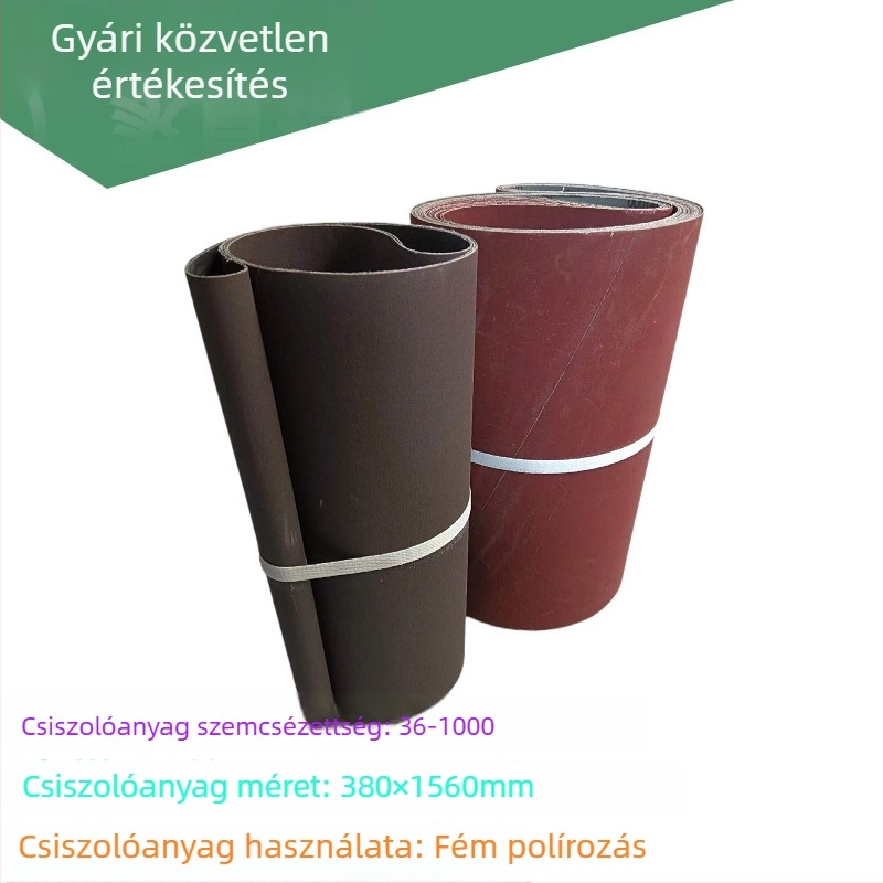 KX167 380x1560 kopásálló csiszolóöv fém és fa polírozásához és csiszoláshoz