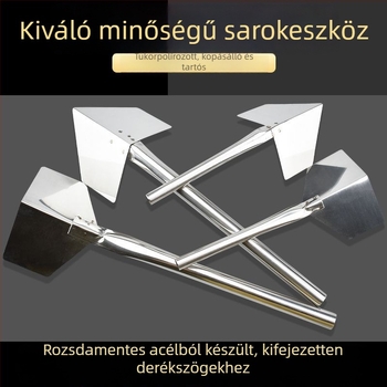 Rozsdamentes acél sarokglettelő eszköz gletteléséhez és diatomit iszaphoz