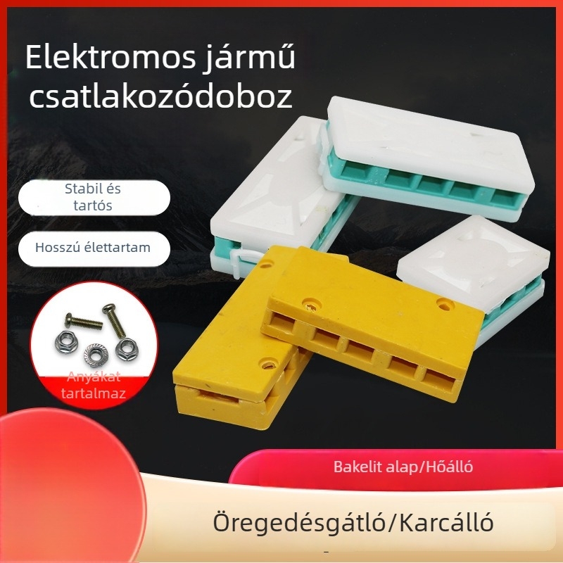 Bakelit lángálló szigetelt csatlakozódoboz sorkapcsokkal elektromos triciklihez