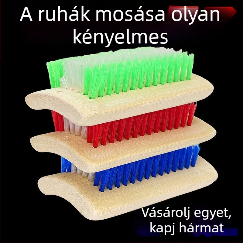 Nagy ruhatisztító kefe kemény sörtékkel, négyzetes kialakítással, ruhákhoz és cipőkhez, tartós háztartási tisztító kefe