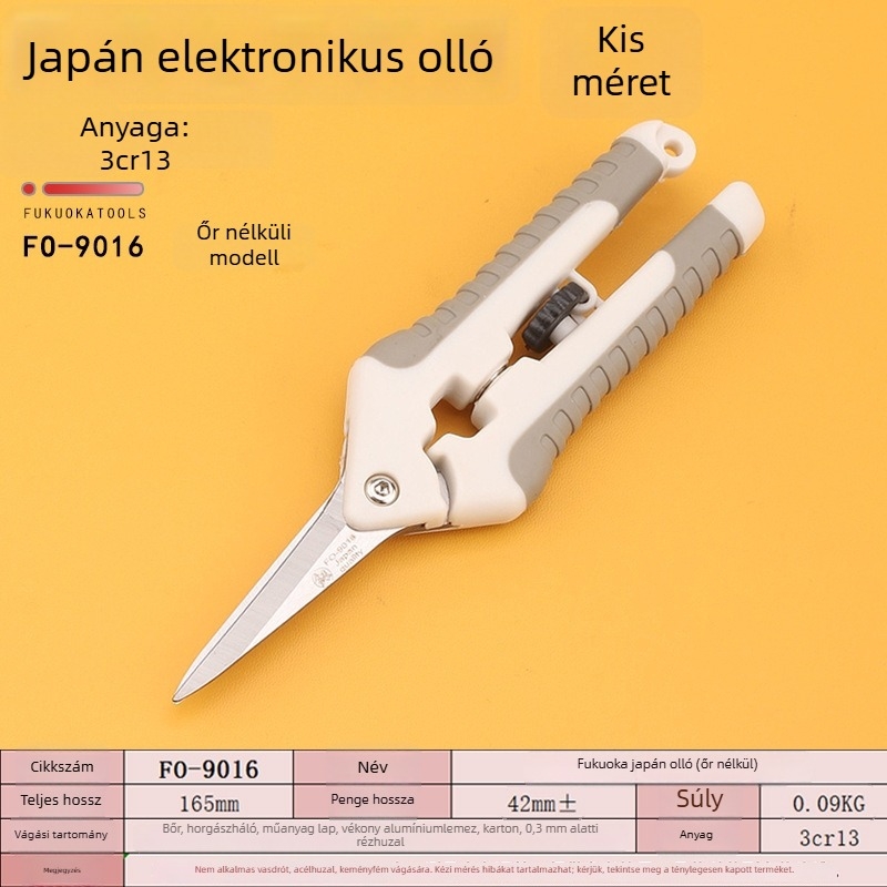 FO-9016 Elektromérnöki és elektronikai olló, 6 hüvelykes kézi kis olló, vékony alumínium pengék, konyhai és ágolló