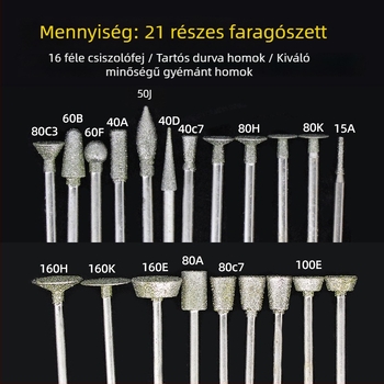 Gyémánt csiszoló tű jade faragó készlet