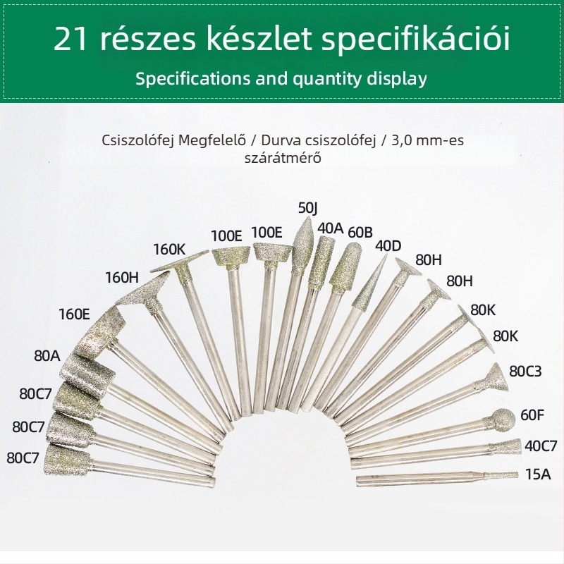 Gyémánt csiszoló tű jade faragó készlet