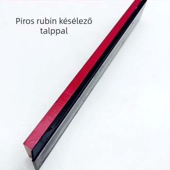 3000-es szemű élező kő rögzített szöggel, rubin olajkő, nagy keménység, méretek 150×20×5 mm