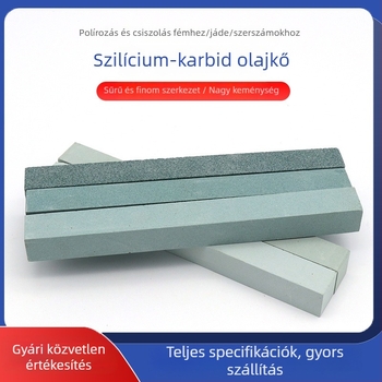 Négyzet alakú szilícium-karbid olajkő jade polírozásához, 200×20×20 mm