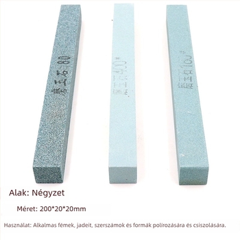 Négyzet alakú szilícium-karbid olajkő jade polírozásához, 200×20×20 mm