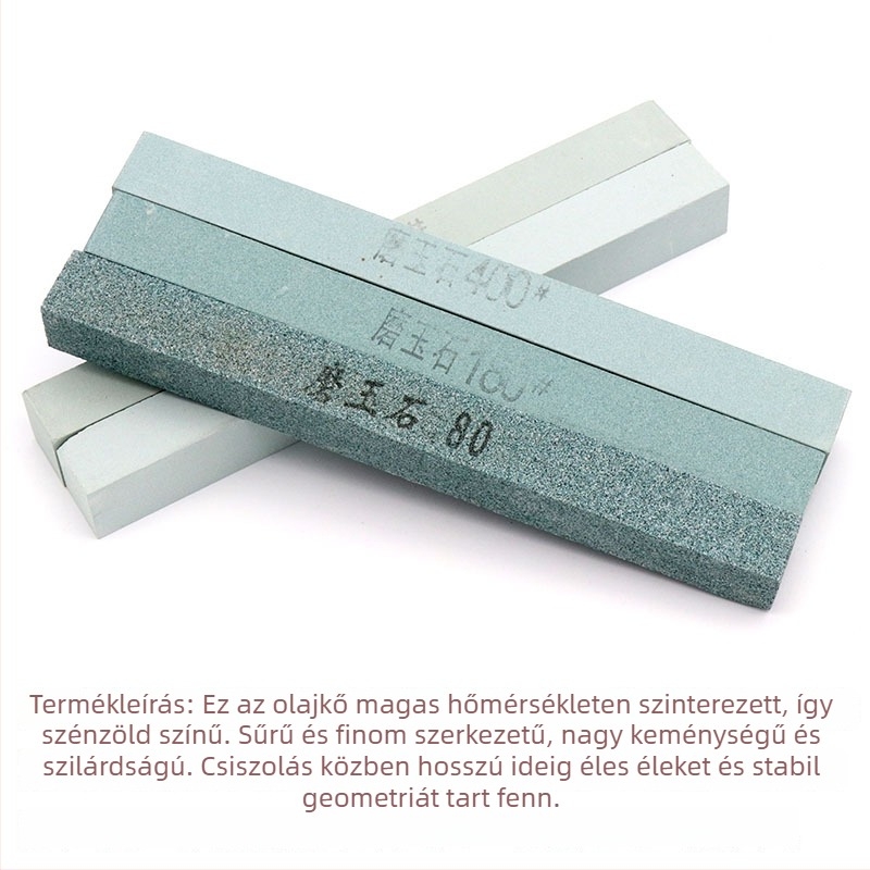 Négyzet alakú szilícium-karbid olajkő jade polírozásához, 200×20×20 mm