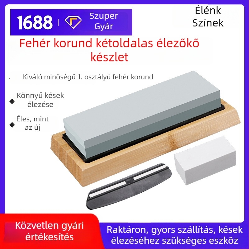 Zöld szilícium-karbid kettős oldalú olajos kő az élezéshez, 400/1000 szemcse – élező készlet