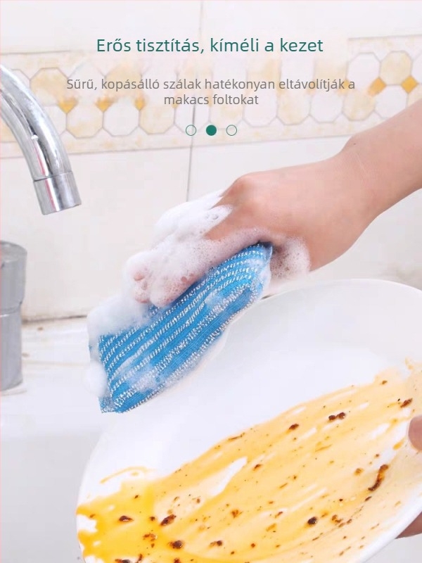 Megvastagított tisztító szivacs, mosogatószivacs, mosogatókendő és olajat felszívó konyhai rongy