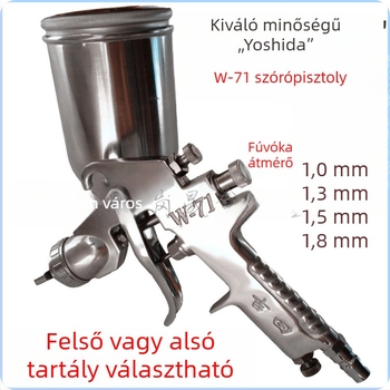 Jiyou W-71W-77 permetező pisztoly felső és alsó tartállyal, Yoshida pneumatikus permetező pisztoly, 1.01.31.52.02.53.0