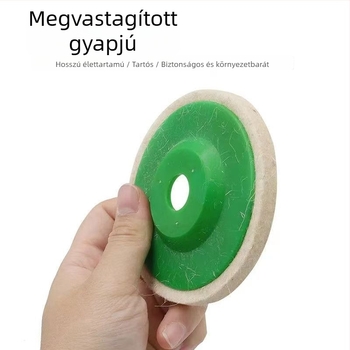 Gyapjú polírozó kerék szögcsiszolóhoz — tükörsima felület, textil kerék