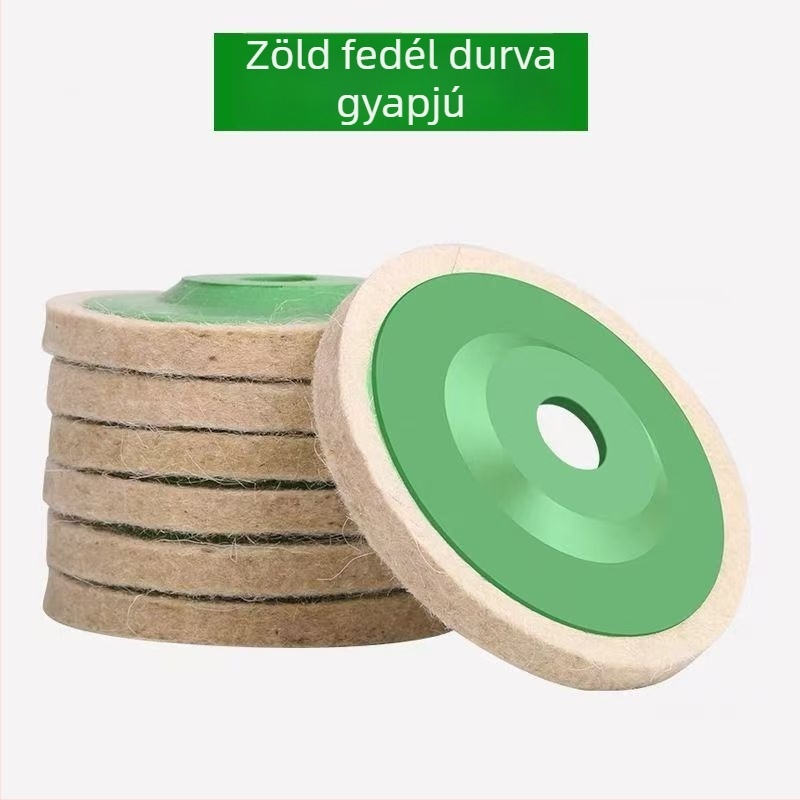 Gyapjú polírozó kerék szögcsiszolóhoz — tükörsima felület, textil kerék