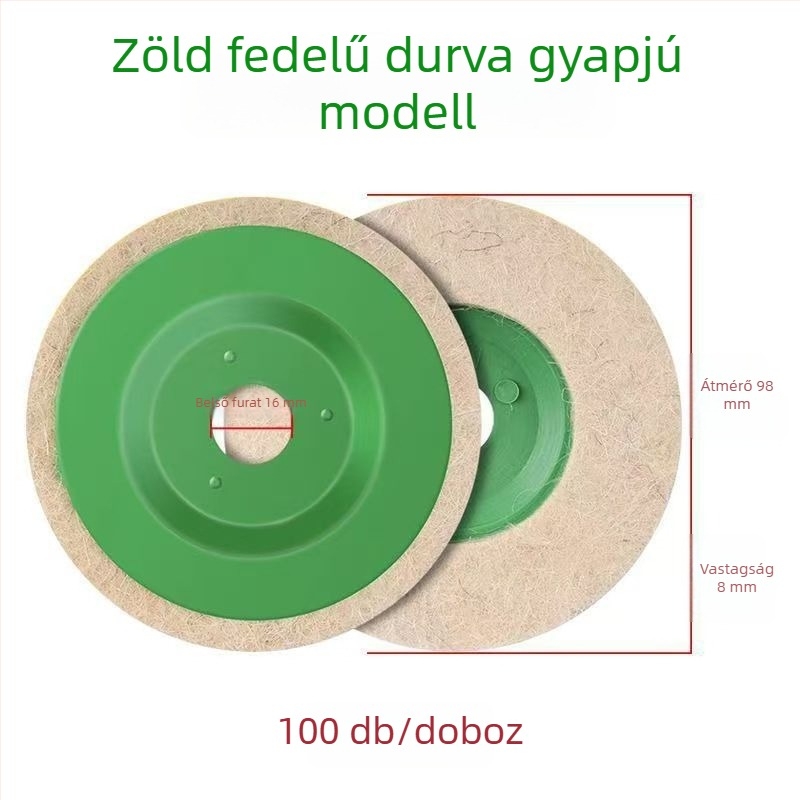 Gyapjú polírozó kerék szögcsiszolóhoz — tükörsima felület, textil kerék