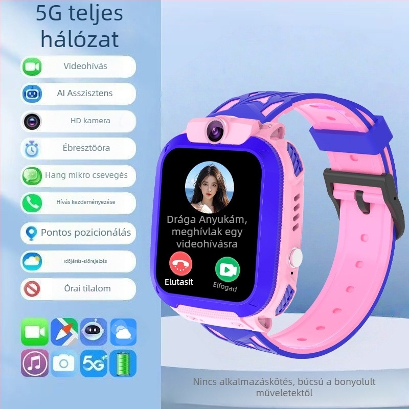 5G-s gyermek okosóra videóhívásokkal és GPS-helymeghatározással — SW34F