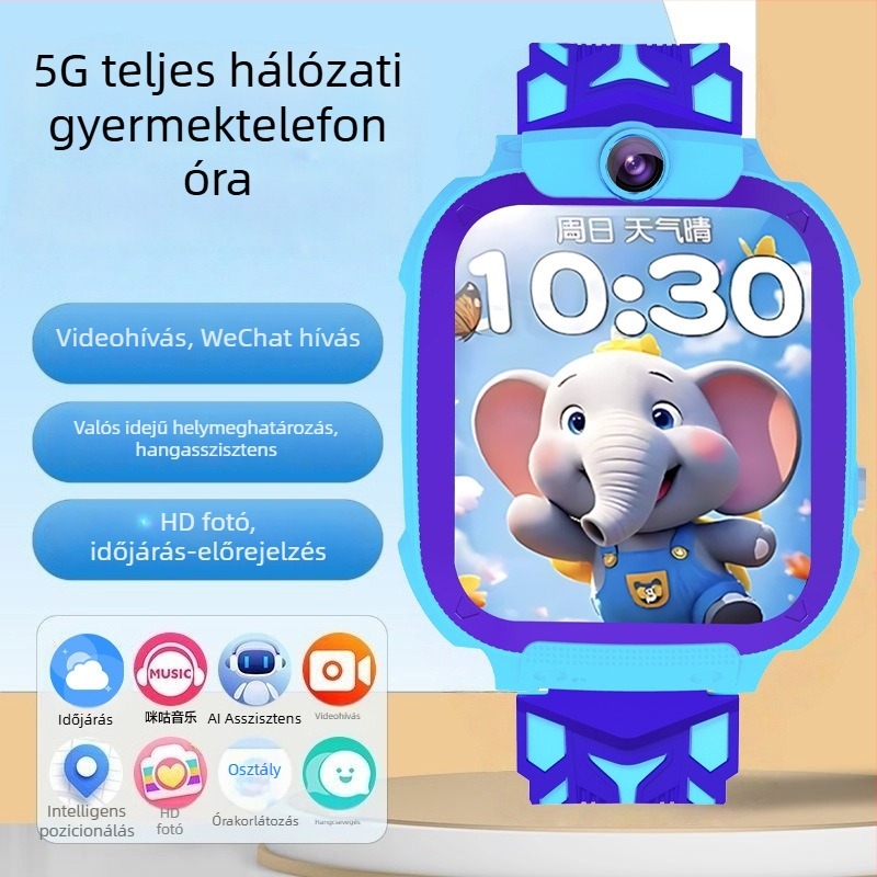 5G-s gyermek okosóra videóhívásokkal és GPS-helymeghatározással — SW34F