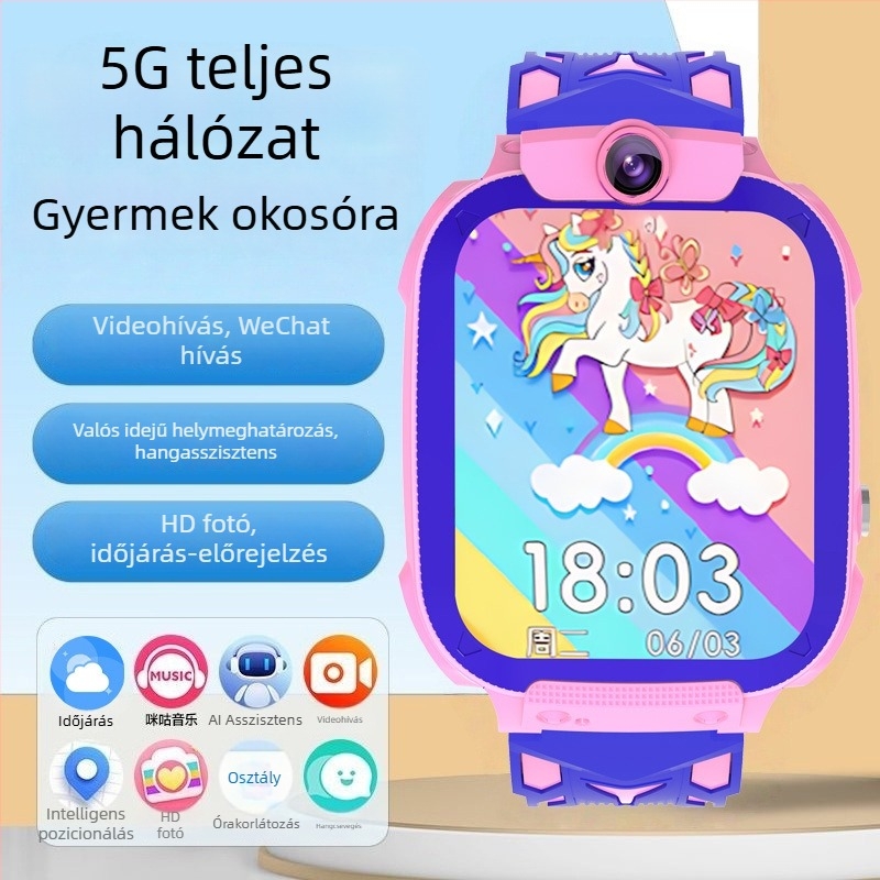 5G-s gyermek okosóra videóhívásokkal és GPS-helymeghatározással — SW34F