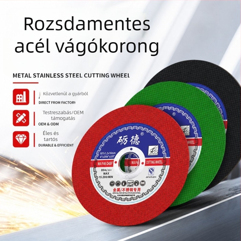 Lide kopásálló flap korong, ultra vékony dupla hálós rozsdamentes acélból, 107 mm csiszolóhoz